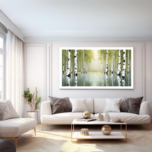 Berk Bomen Print Modern Natuur Poster