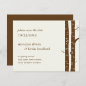 Berk Bomen Save The Date Aankondiging - Amandel (Voorkant / Achterkant)