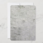 Berk boom faux hout bruiloft kaart (Achterkant)