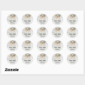Berk boom hart rustieke bruiloft ronde sticker (Vel)