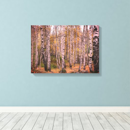 berk bos herfst foto single canvas afdruk (Insitu (Houten vloer))