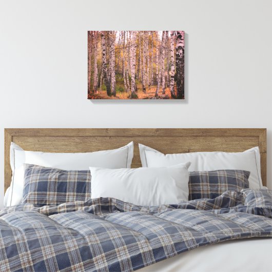 berk bos herfst foto single canvas afdruk (Insitu (Slaapkamer))