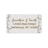 Berk Bossen rustiek adreslabel Etiket (Voorkant)