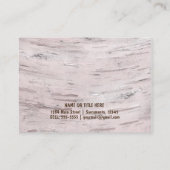 Berk en Hart Landelijke Natuurlijke Bruiloft Visitekaartje (Achterkant)