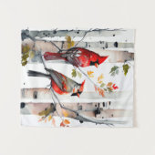 Berk- en kardinaalwandtapijt wandkleed (Voorkant (horizontaal))