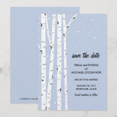 Berk en Sneeuw Bewaar de Datum Kaart (Voorkant / Achterkant)