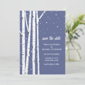 Berk en Sneeuw Bewaar de Datum Save The Date (Staand voorkant)