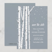 Berk en Sneeuw Save the Date (Voorkant / Achterkant)