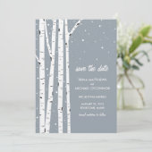 Berk en Sneeuw Save the Date (Staand voorkant)