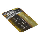 Berk gesneden hart boom Herfst Save the Date Magne Magneet (Rechterzijde)