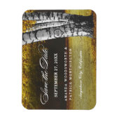 Berk gesneden hart boom Herfst Save the Date Magne Magneet (Verticaal)
