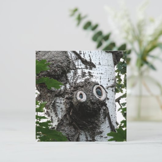 Berk ziel boom magische gezicht fotografie uitnodi kaart (Staand voorkant)