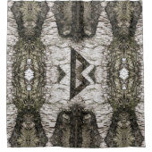 Berkana Celtic Rune on Birch Bark Douchegordijn (Voorkant)