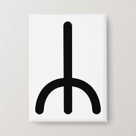 BERKANA Noordse rune (Berk, Groei, Wedergeboorte) Button