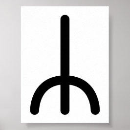 BERKANA Noordse rune (Berk, Groei, Wedergeboorte) Poster