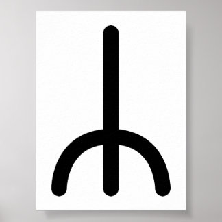BERKANA Noordse rune (Berk, Groei, Wedergeboorte) Poster