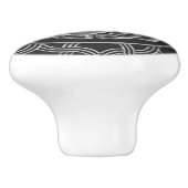 Berkana Rune Mettallic Embossed Keramische Knop (Zijkant)