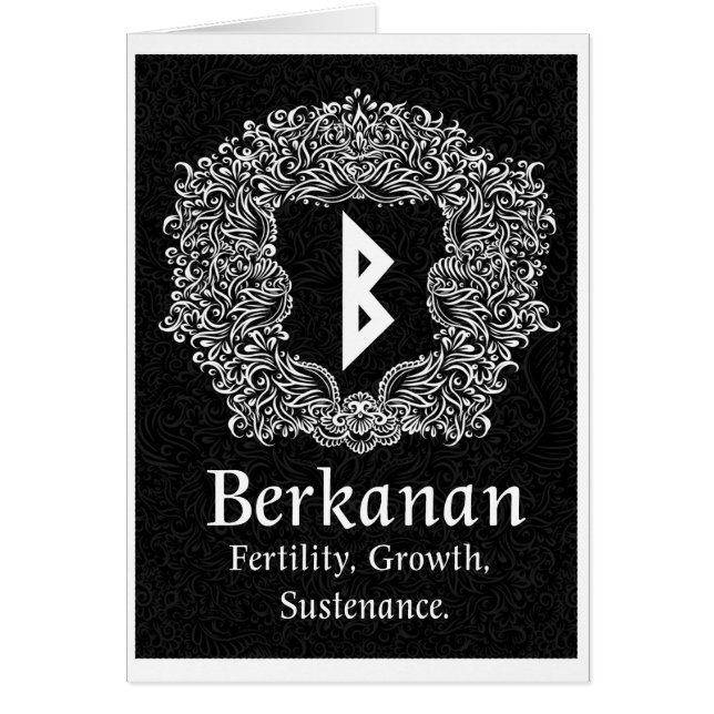 Berkanan Rune / Vruchtbaarheid / Zwarte versie (Voorkant)