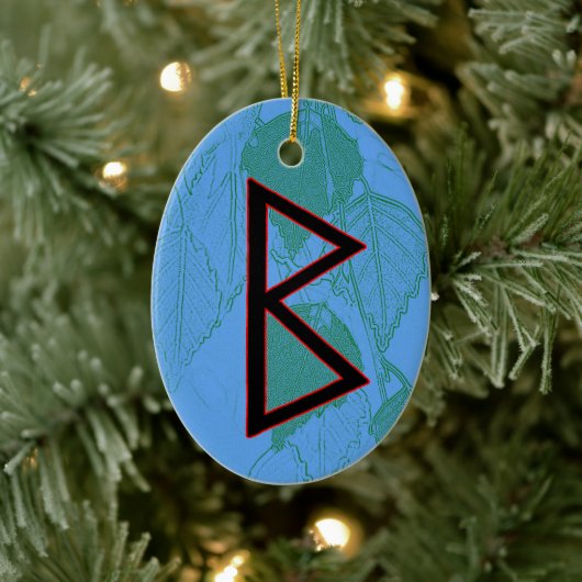 Berkano Viking Rune Yule Ornament - Moeder Aarde! (Boom)