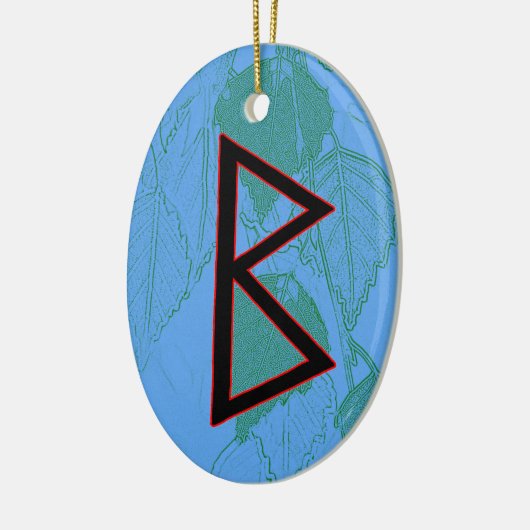 Berkano Viking Rune Yule Ornament - Moeder Aarde! (Links)