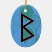 Berkano Viking Rune Yule Ornament - Moeder Aarde! (Voorkant)
