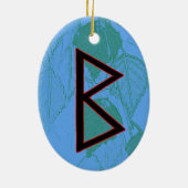Berkano Viking Rune Yule Ornament - Moeder Aarde! (Achterkant)