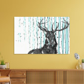 Berkbomen Kies Achtergrondkleur Canvas Afdruk (Insitu (Woonkamer))