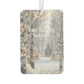 Berkbomen lichten "Baby het is koud buiten"  Luchtverfrisser (Achterkant)