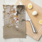 Berkbomen verliezen bladeren Ruw rand spatpen Rust Theedoek (Quarter Fold)