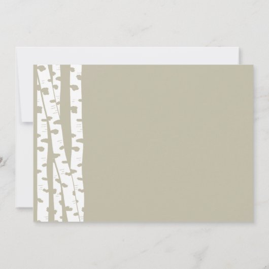 Berkebomen en linten baby aankondiging (Achterkant)