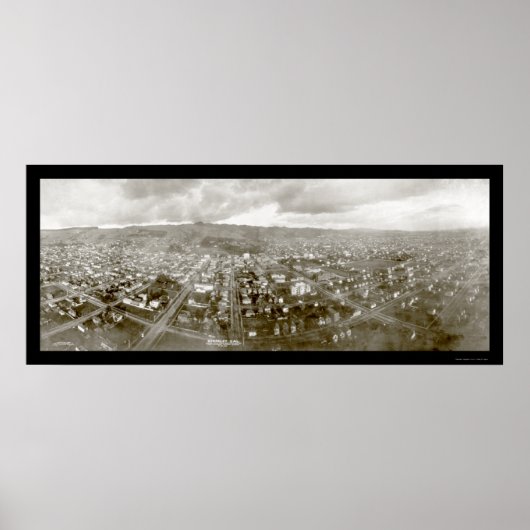 Berkeley Airship Photo 1908 Poster (Voorkant)