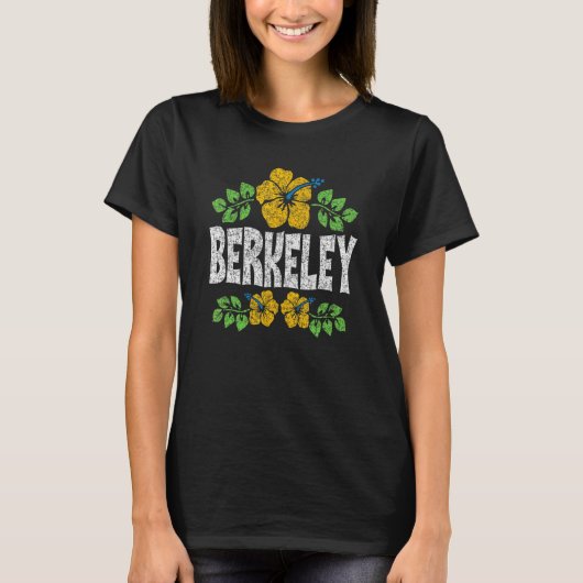 Berkeley Bloemen Versleten Kleurprint T-shirt (Voorkant)