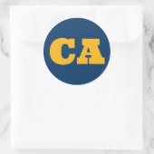 Berkeley (CA) - Blauw x Goud x Wit Ronde Sticker (Tas)