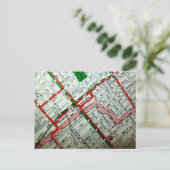 Berkeley, CA Map Briefkaart (Staand voorkant)