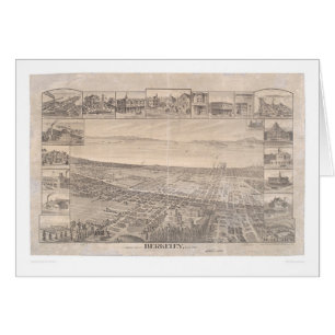 Berkeley, CA. Panoramische kaart 1891 (0099A) - On
