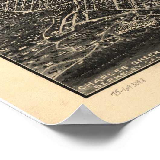 Berkeley California 1909 Panoramic Map Poster (Hoek)