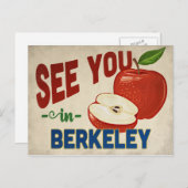 Berkeley California Apple - Vintage Travel Briefkaart (Voorkant / Achterkant)