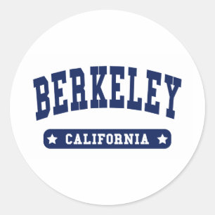 Berkeley California College Style t shirten Ronde Sticker