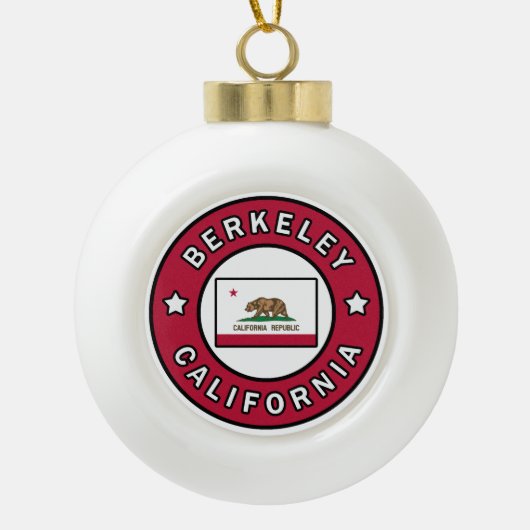 Berkeley California Keramische Bal Ornament (Voorkant)