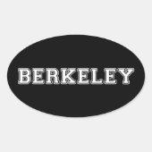 Berkeley California Ovale Sticker (Voorkant)
