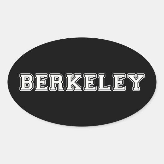 Berkeley California Ovale Sticker (Voorkant)