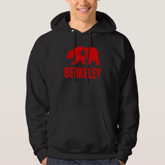 Berkeley California Republic Bear Distressed Vinta Hoodie (Voorkant)