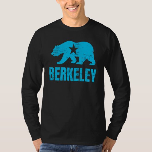 Berkeley California Republic Bear Distressed Vinta T-shirt (Voorkant)