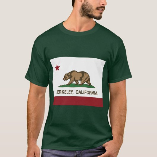 Berkeley California Republiek Vlag T-shirt (Voorkant)