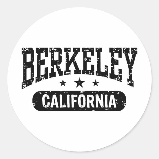 Berkeley California Ronde Sticker (Voorkant)