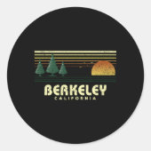 Berkeley California Ronde Sticker (Voorkant)