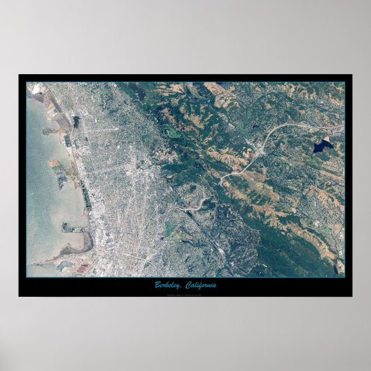 Berkeley, California Satelliet poster (Voorkant)