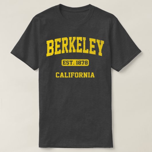 Berkeley California  Staat Athletic Styl T-shirt (Design voorkant)