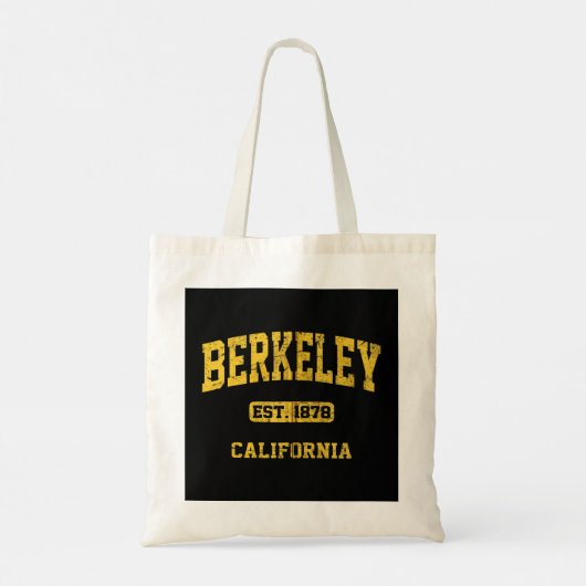 Berkeley California  Staat Athletic Styl Tote Bag (Achterkant)