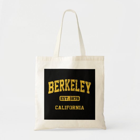 Berkeley California  Staat Athletic Styl Tote Bag (Voorkant)